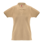 Polo pour femmes multiples coloris en coton 240 g/m² THC Monaco couleur marron clair première vue