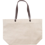 Sac en lin personnalisé avec logo pour usage quotidien 260 g/m2 couleur beige première vue