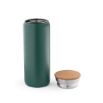 Thermos en acier à double paroi et bouchon en liège 600ml Design couleur vert foncé première vue