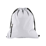 Sac cordon floqué avec votre logo en couleur et imperméable Repellent couleur blanc première vue