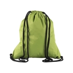 Sac cordon floqué avec votre logo en couleur et imperméable Repellent couleur vert clair troisième vue