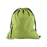 Sac cordon floqué avec votre logo en couleur et imperméable Repellent couleur vert clair quatrième vue