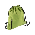 Sac cordon floqué avec votre logo en couleur et imperméable Repellent couleur vert clair huitième vue