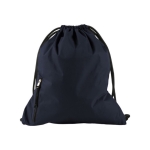 Sac cordon floqué avec votre logo en couleur et imperméable Repellent couleur bleu foncé première vue