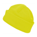 Bonnet brodé en fibre polaire de différents coloris 200 g/m² Polar couleur jaune première vue