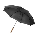 Parapluie auto en polyester 190T avec poignée en bois Ø105 Auto Woody couleur noir avec zone d'impression