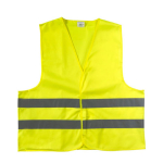 Gilet réfléchissant avec logo haute visibilité, taille XL couleur jaune fluorescent