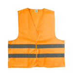 Gilet réfléchissant avec logo haute visibilité, taille XL couleur orange fluorescent