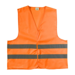 Gilet réfléchissant avec logo haute visibilité, taille XL couleur orange fluorescent