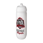 Gourde de grande capacité fabrication européenne 750 ml HydroFlex™ couleur blanc vue avec logo