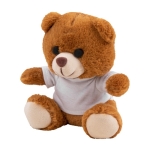 Ours en peluche avec sweat-shirt personnalisable avec logo Cuddle couleur blanc deuxième vue