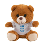 Ours en peluche avec sweat-shirt personnalisable avec logo Cuddle couleur blanc avec zone d'impression