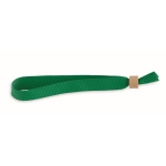 Bracelets en tissu en polyester avec fermoir en bambou Entry couleur vert