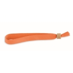 Bracelets en tissu en polyester avec fermoir en bambou Entry couleur orange