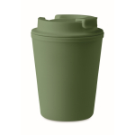 Verre isotherme en plastique recyclé avec bec verseur 300ml Recyclo couleur vert foncé