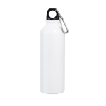 Grande gourde en aluminium colorée avec mousqueton, 800 ml Cruiser XL couleur blanc