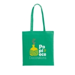 Sac coton publicitaire recyclé et rPET coloré 180 g/m2 Reciclo Cairo couleur vert image avec logo