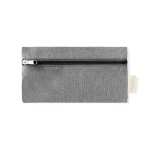 Trousse crayon recyclé avec fermeture éclair frontale Recycled Cotton couleur gris première vue