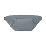 Sac banane réglable en polyester avec deux compartiments Explorer couleur gris deuxième vue frontale