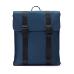 Sac à dos de voyage en cuir végan hydrofuge Contempo couleur bleu