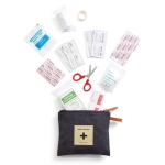 Trousse de secours personnalisée en sac en tissu avec logo Supplies couleur noir deuxième vue