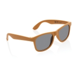 Lunettes de soleil publicitaires en plastique recyclé UV400 EcoOptix couleur orange