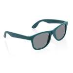 Lunettes de soleil publicitaires en plastique recyclé UV400 EcoOptix couleur turquoise