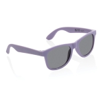 Lunettes de soleil publicitaires en plastique recyclé UV400 EcoOptix couleur violet