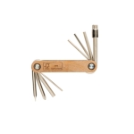 Outil personnalisé Hex en bois à 8 fonctions Multitool couleur bois troisième vue