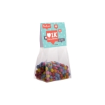 Sachet de mini chocolats avec en-tête personnalisé 50g couleur transparent