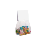 Sachet de bonbons aux parfums fruités avec en-tête imprimée 50g couleur transparent deuxième vue