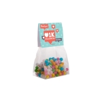 Sachet de bonbons aux parfums fruités avec en-tête imprimée 50g couleur transparent