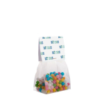 Sachet de bonbons aux parfums fruités avec en-tête imprimée 50g couleur transparent vue principale