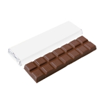 Tablette rectangulaire de chocolat au lait ou de chocolat noir 75g couleur blanc deuxième vue