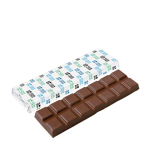 Tablette rectangulaire de chocolat au lait ou de chocolat noir 75g couleur blanc vue principale