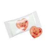 Bonbon dur en forme de cœur aux saveurs intenses couleur cerise deuxième vue