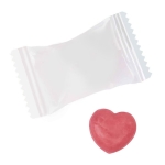 Bonbon personnalisé dur en forme de cœur au goût de cerise couleur blanc