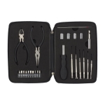 Set de 26 outils en aluminium dans un coffret métallique matelassé couleur argenté première vue