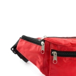 Sac banane en polyester avec 4 poches et sangle ajustable couleur rouge cinquième vue