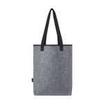 Sac à provisions isotherme en feutre recyclé avec fermeture velcro couleur gris deuxième vue arrière