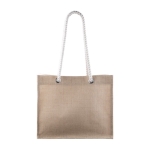 Sac en jute à anses longues en corde naturelle 325g/m² couleur naturel première vue