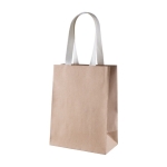 Sac cadeau en papier kraft à anses courtes en coton 150g/m² couleur beige première vue