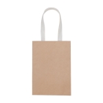 Sac cadeau en papier kraft à anses courtes en coton 150g/m² couleur beige deuxième vue