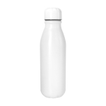 Bouteille en aluminium coloré recyclé à bouchon assorti 550ml couleur blanc première vue