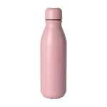 Bouteille en aluminium coloré recyclé à bouchon assorti 550ml couleur rose première vue