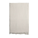 Foulard en coton texturé Fairtrade avec bords à franges 85g/m² couleur naturel cinquième vue