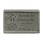 Savon exfoliant fabriqué en France aux huiles végétales et d'olive couleur naturel deuxième vue