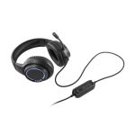 Casque gaming extensible avec lumières et microphone intégré couleur noir quatrième vue