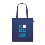 Tote bag en coton à longues anses Fairtrade 140 g/m² vue avec zone d'impression