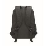 Sac à dos pour ordinateur 15'' en RPET avec compartiment isotherme couleur noir troisième vue